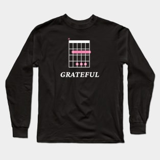 B Grateful B Guitar Chord Tab Dark Theme Long Sleeve T-Shirt